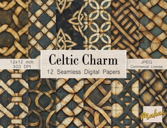 12 Seamless Patterns Ancient Celtic Knot: A Modern Tribute to Timeless Art
