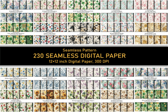 230 High-Quality Digital Paper Patterns
