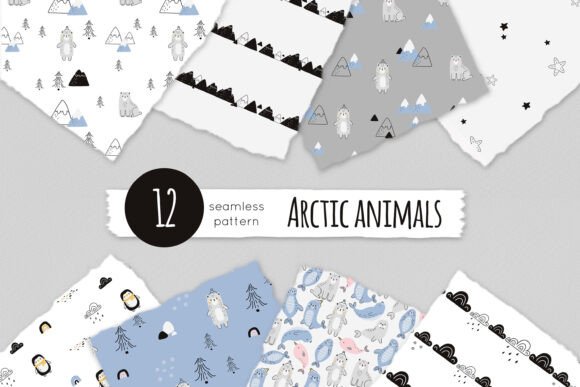 Arctic Animals Seamless Patterns: A Creative Resource for Designers