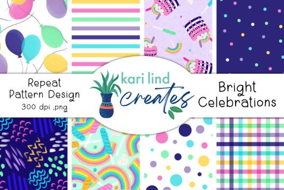 Bright Celebrations Seamless Patterns