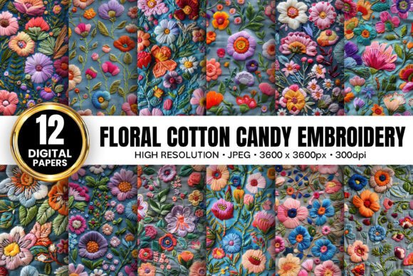 Cotton Candy Floral Embroidery Patterns: A Strategic Asset for Digital Design and Branding