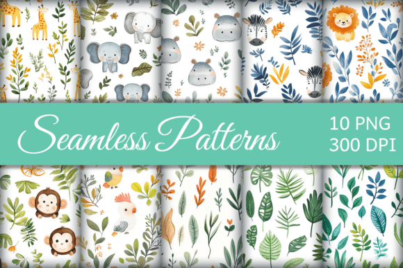 Creative Uses for Safari Baby Animals Patterns PNG