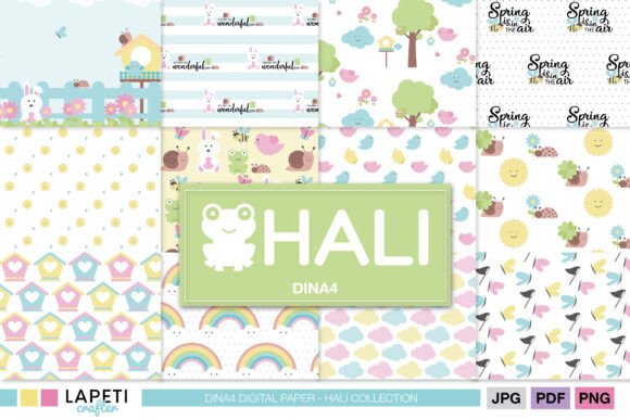 Floral Animal Patterns Pastel Spring