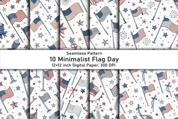Minimalist Flag Day Patterns