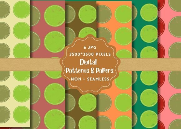 Polka Dots Digital Paper Patterns