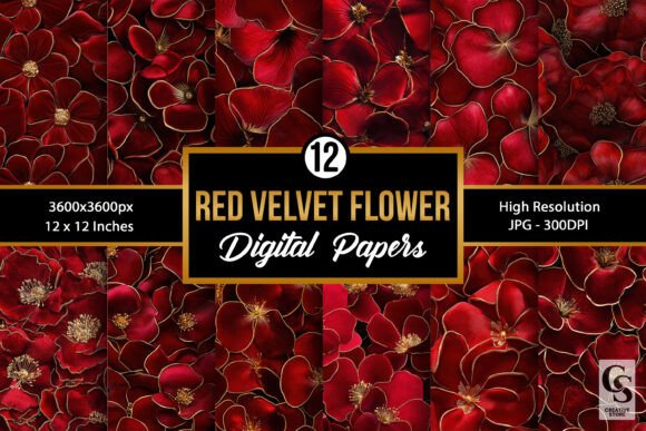 Red Velvet Flowers Seamless Patterns: A Comprehensive Guide to Digital Paper Applications
