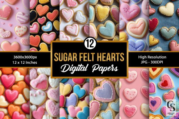 Sugar Felted Hearts Seamless Patterns: A Comprehensive Guide to Digital Craft Assets