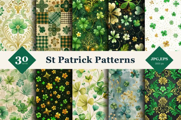 Unleashing Celtic Creativity: A Deep Dive into St. Patrick’s Day Patterns 03 for Modern Designers