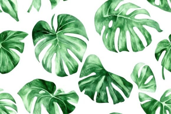 Vibrant Tropical Leaf Patterns Seamless