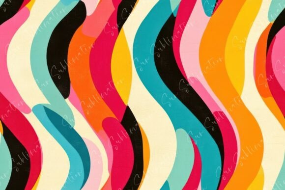 Vibrant Wave Patterns Seamless: A Dynamic Abstract Pattern for Creative and Commercial Use